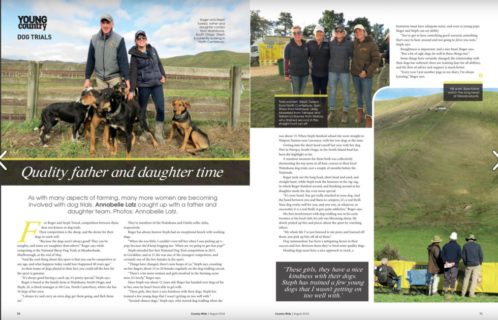 National Sheep Dog Trials Tweed Family. NEW ZEALAND With Belles On