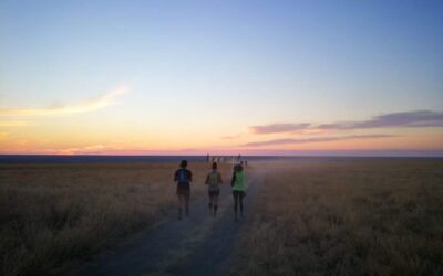 Running on a moonscape. Botswana