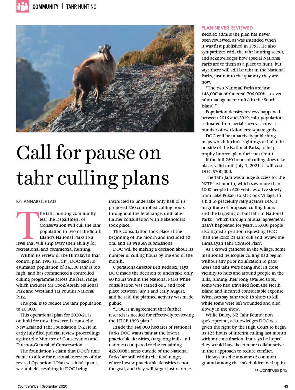 Pause on Tahr Culling | With Belles On